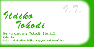 ildiko tokodi business card